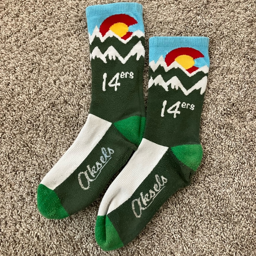 Aksels Colorado Mountain Green Socks Men’s
